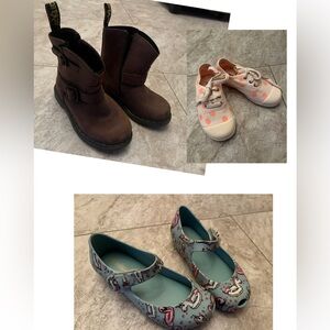 Bundle of girls shoes: Mini Melissa, Zara, Dr. Martens size 8.5-9